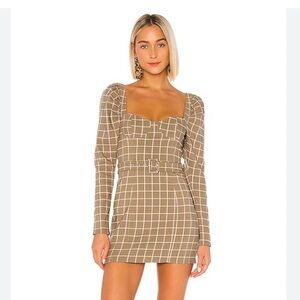 Lovers + Friends - Jacob Mini Dress in Olive Plaid
